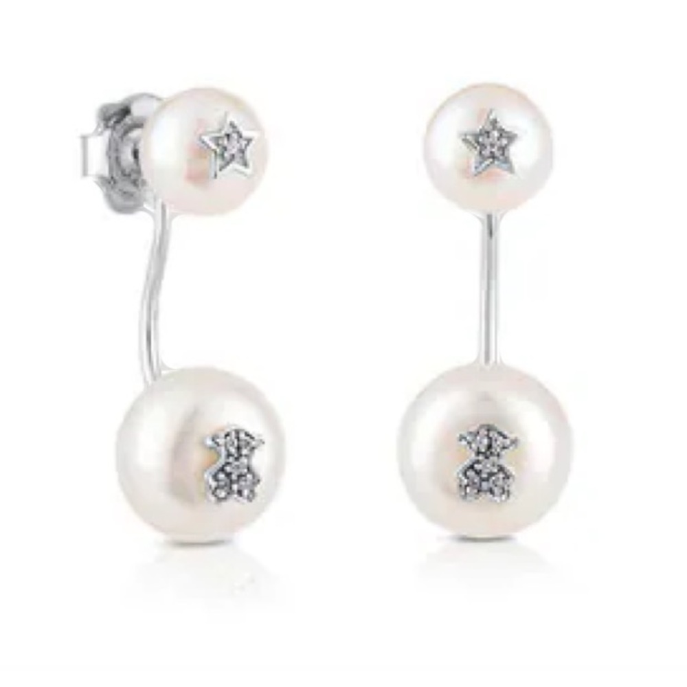 Tous Puppies Gold, Pearl & Diamond Earrings
